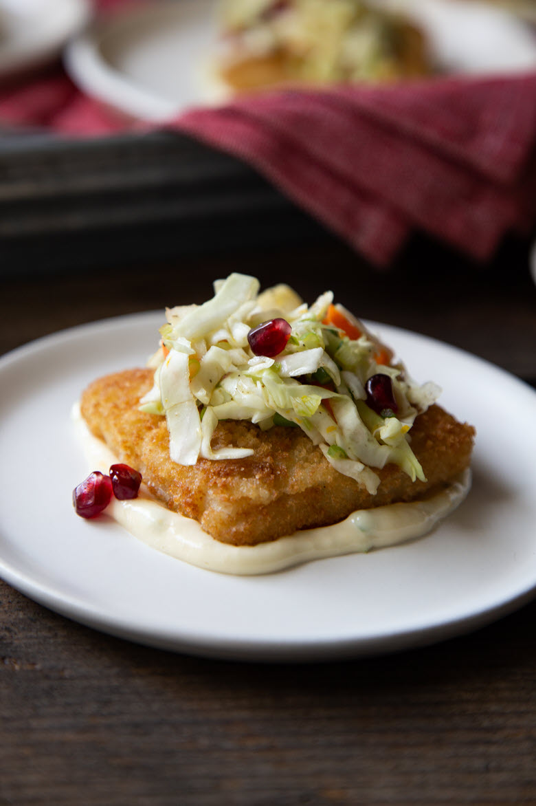 Fish Starter with Winter Slaw - Christmas Appetizer