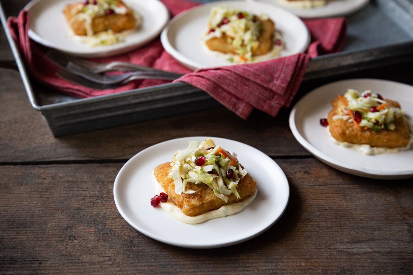 Fish Starter with Winter Slaw - Christmas Appetizer