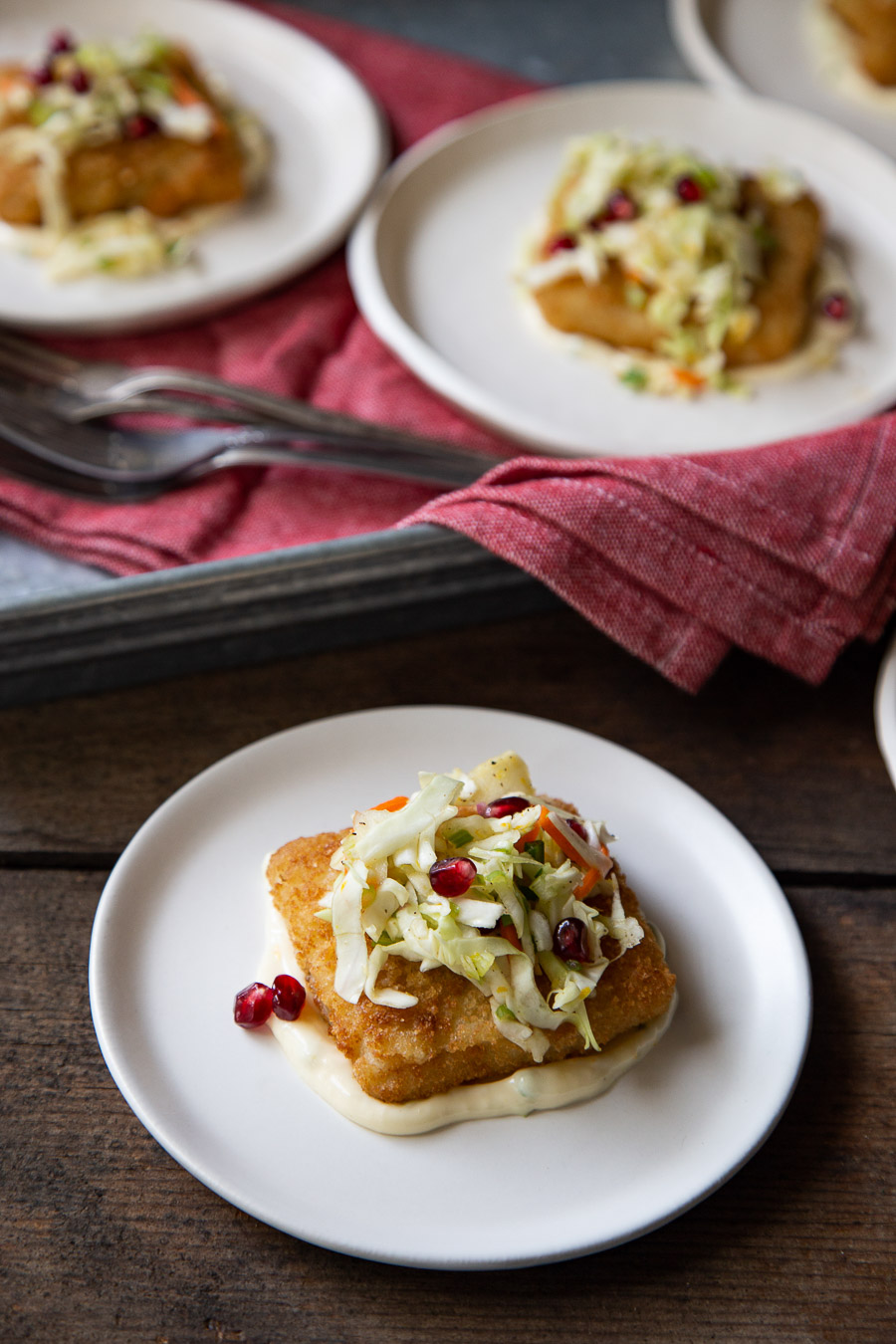 Fish Starter with Winter Slaw - Christmas Appetizer