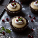 Mini Christmas Tarts with Spiced Custard and Pomegranate Seeds