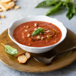 Healthy Tomato Basil Soup with Ricotta