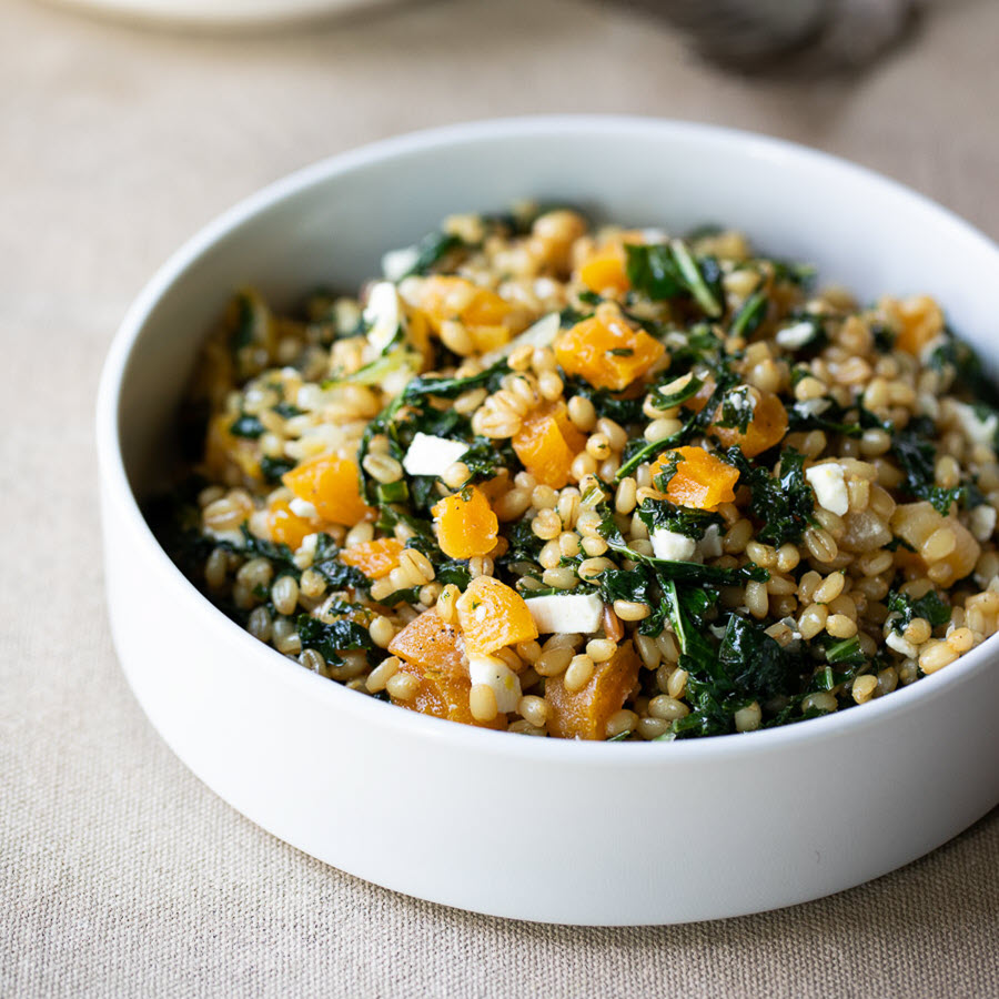 Kale Farro Salad Recipe For Winter + Summer | Luci's Mosels