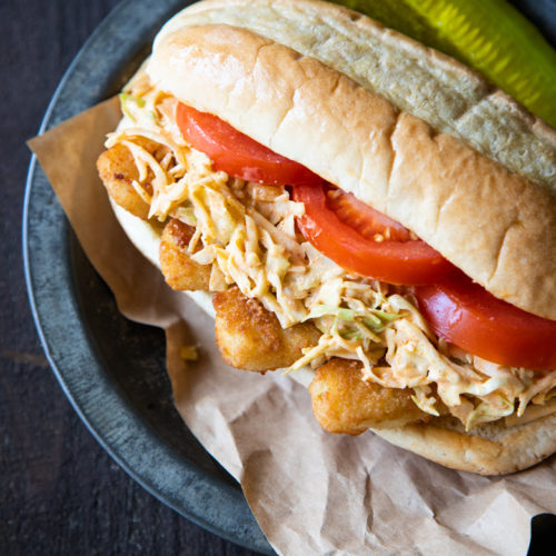 Fish Po' Boys w. Cajun Slaw Recipe