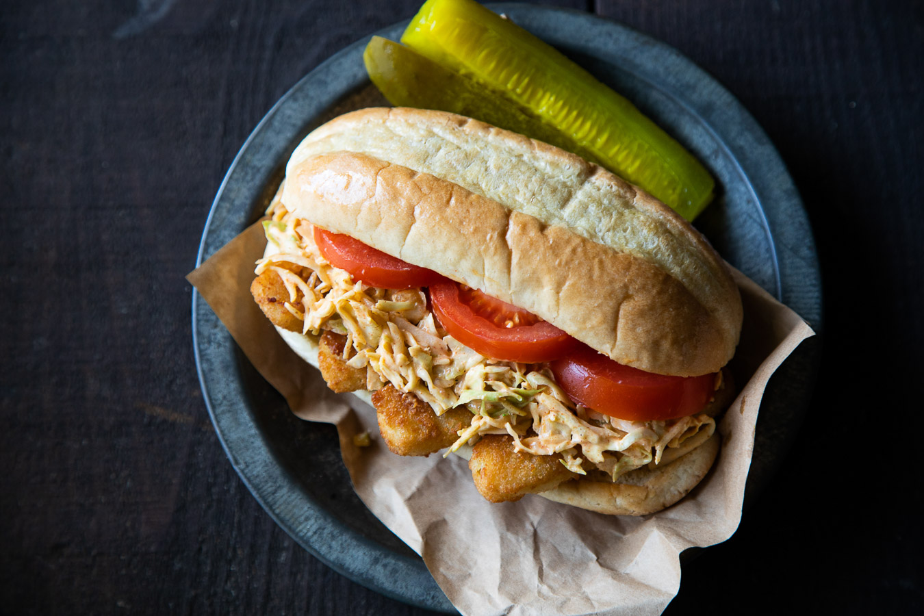 Fish Po' Boys w. Cajun Slaw Recipe