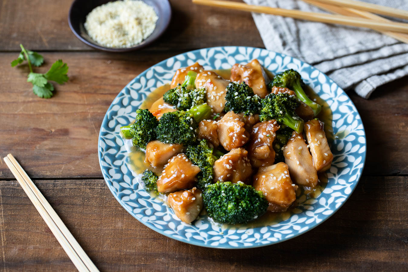 Healthy Sesame Chicken with Broccoli