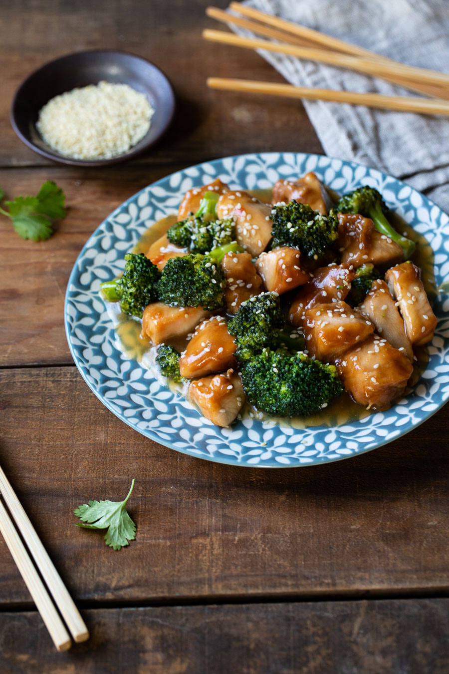 Healthy Sesame Chicken with Broccoli