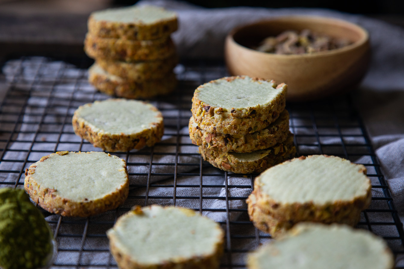 Pistachio Shortbread Cookies