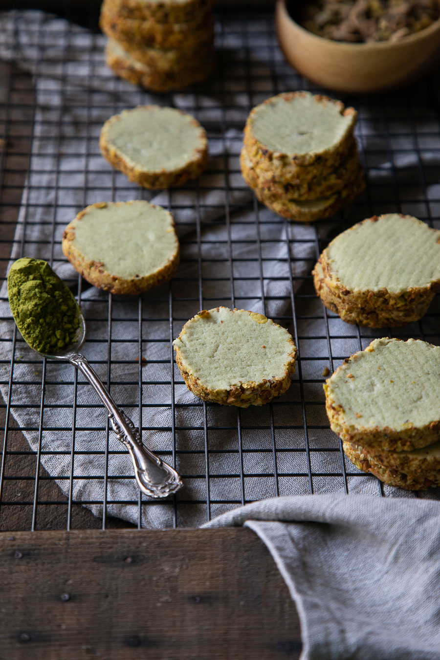 Pistachio Shortbread Cookies