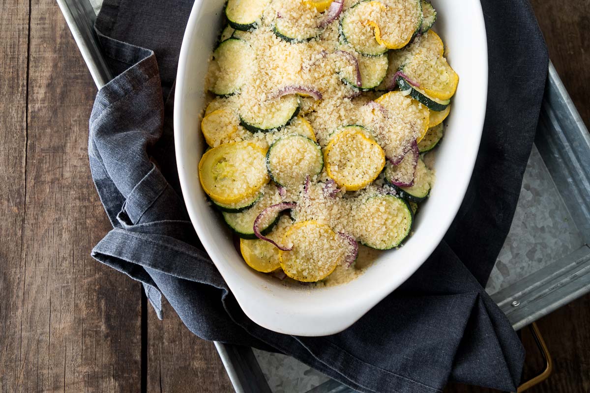 Mardi Gras Side Dish - Roasted Squash & Parmesan