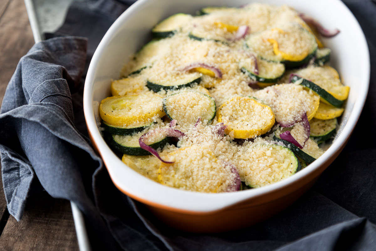 Mardi Gras Side Dish - Roasted Squash & Parmesan