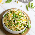 Healthy Pasta Salad - Pea Pasta Salad #peas #spring #pasta #pastasalad #potluck