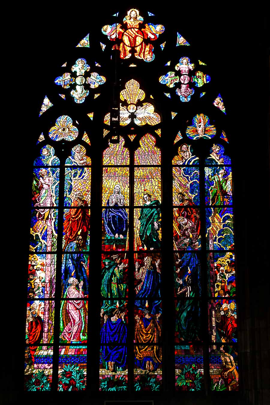 Prague Architecture Photos - St. Vitus Cathedral Stained Glass Windows