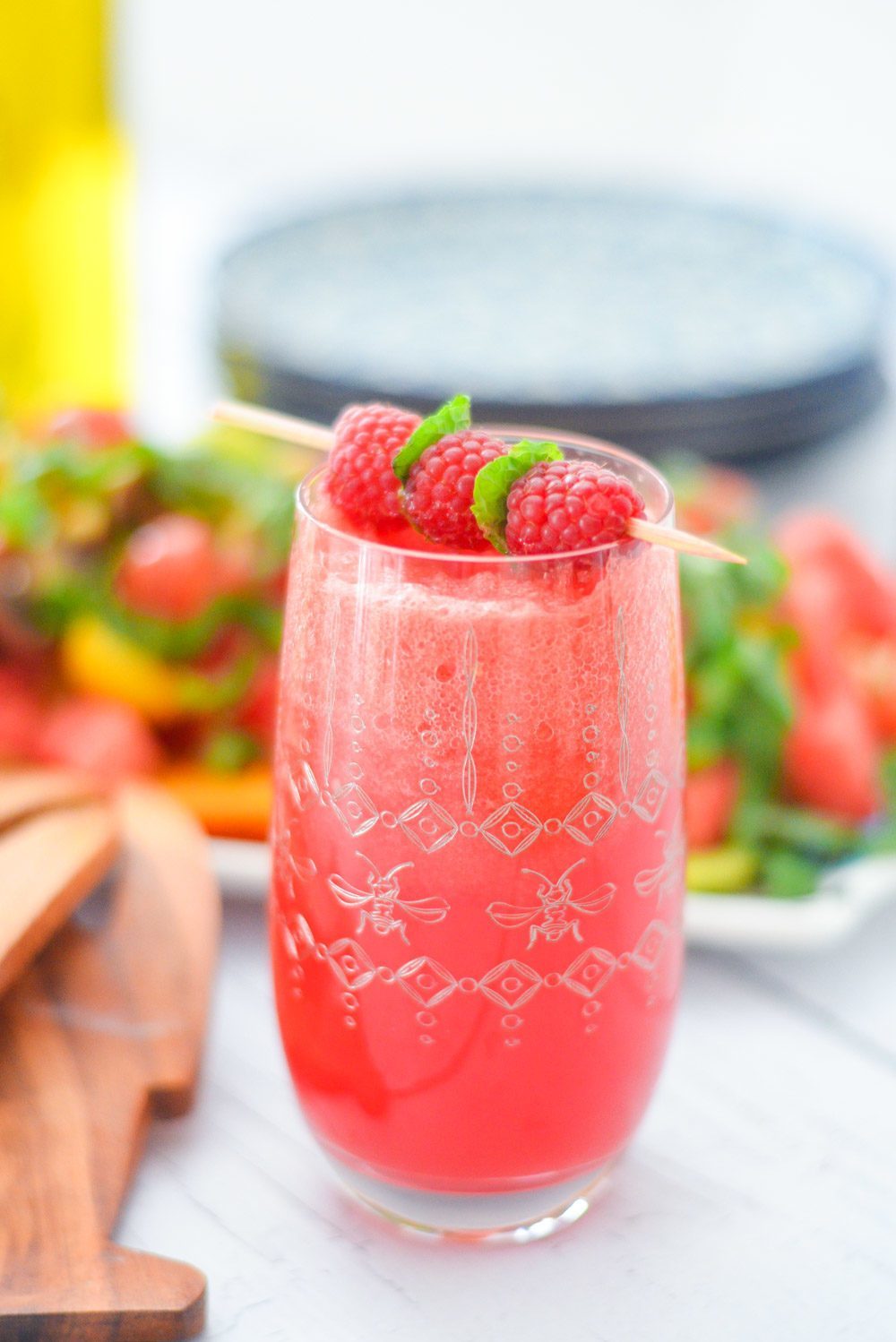 Raspberry Watermelon Fizz Mocktail Recipe