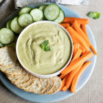 Basil Hummus Appetizer Plate