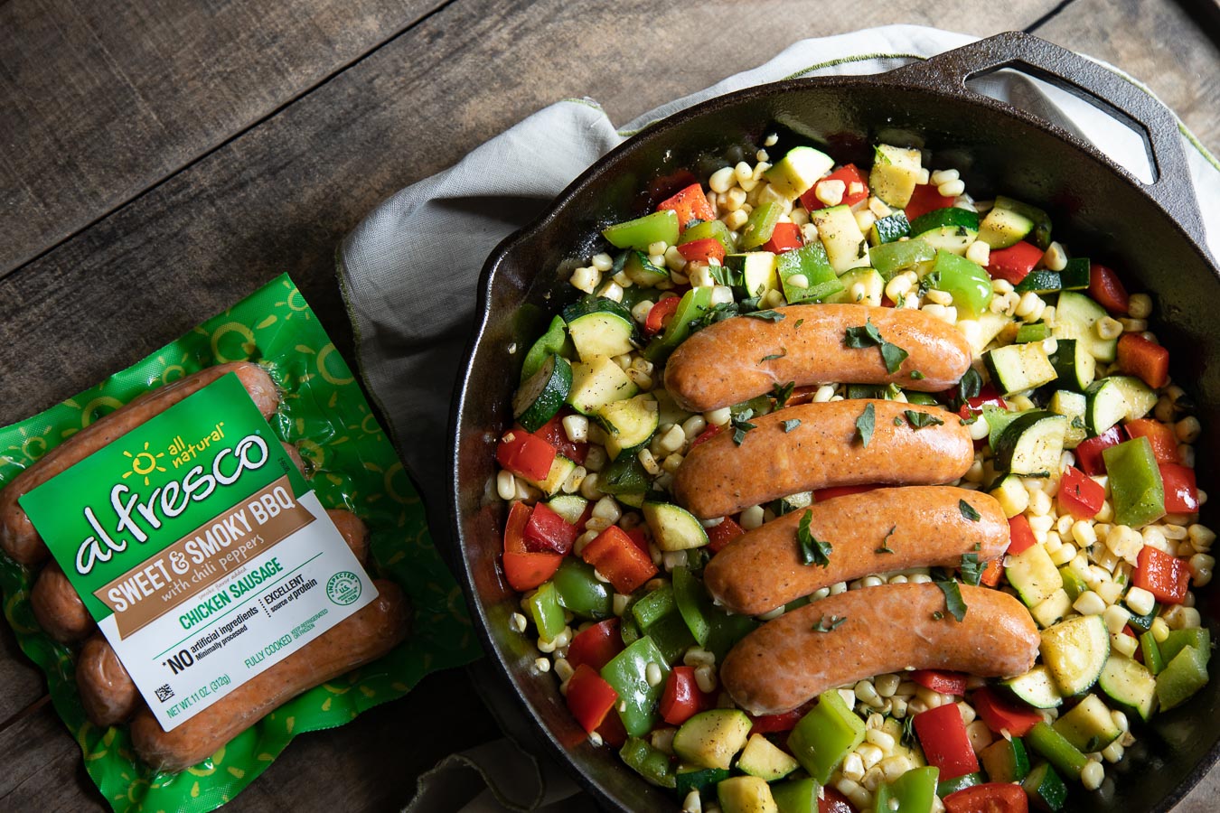 Smoked Sausage Skillet Recipe with Veggies - Easy Dinner Idea