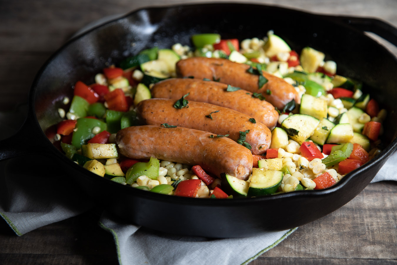 Smoked Sausage Skillet Recipe with Veggies - Easy Dinner Idea