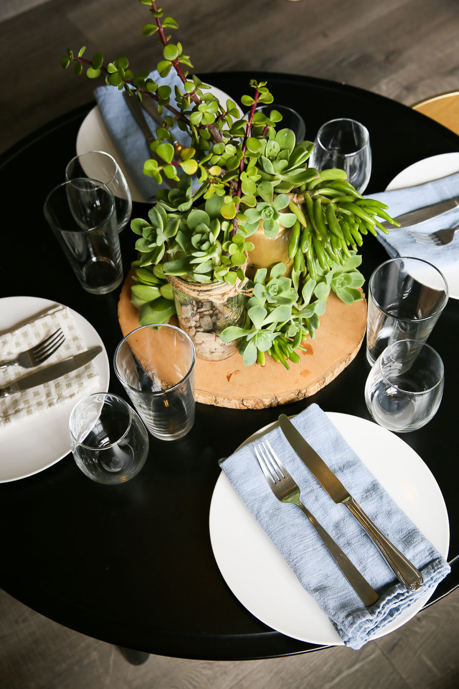 succulent table centerpieces