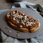 Easy Pumpkin Toast for Fall. Use up leftover pumpkin puree or break into a new jar or can for this scrumptious pumpkin toast that everyone will love. This savory pumpkin recipe is delicious or make a sweet pumpkin toast for fun!! #lmrecipes #pumpkin #fall #october #halloween