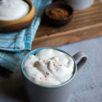 Nutmeg Coffee with EggNog Whipped Cream. A delicious winter drink. Starbucks inspired winter and christmas coffee drink. #lmrecipes