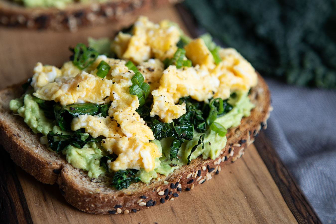 Kale + Avocado Egg Toas