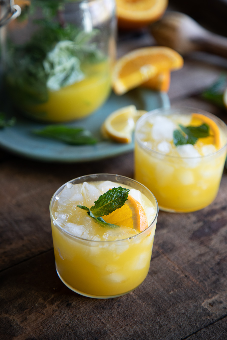 Citrus + Mint Picnic Punch in Jars