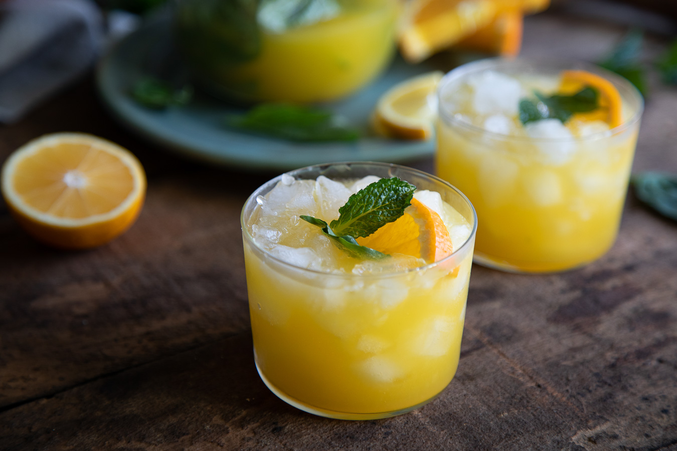 Citrus + Mint Picnic Punch in Jars