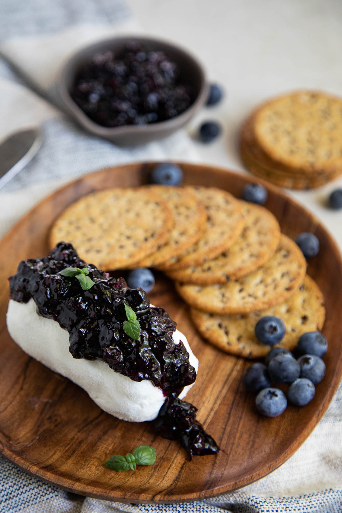 Blueberry Compote + Goat Cheese Appetizer