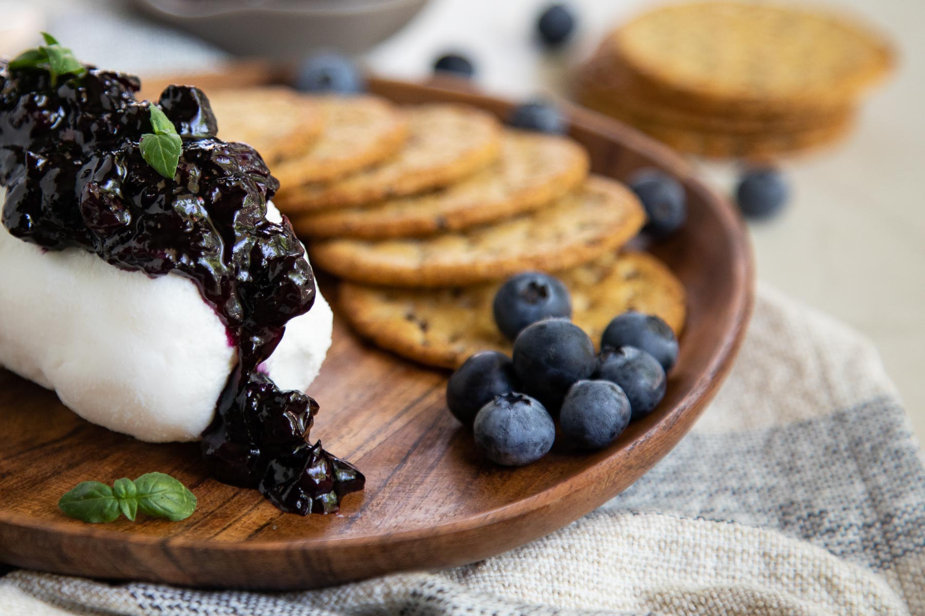 Blueberry Chutney + Goat Cheese Appetizer