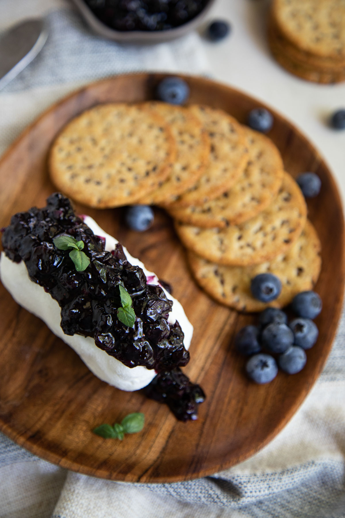 Blueberry Compote + Goat Cheese Appetizer