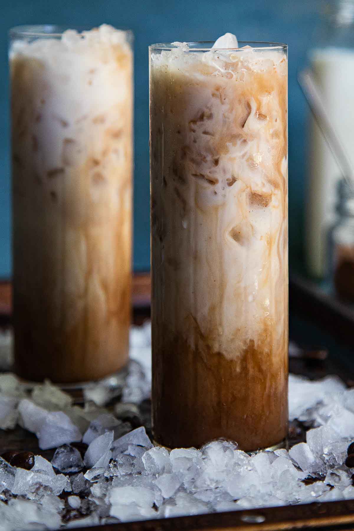 iced mexican mocha in 2 glasses
