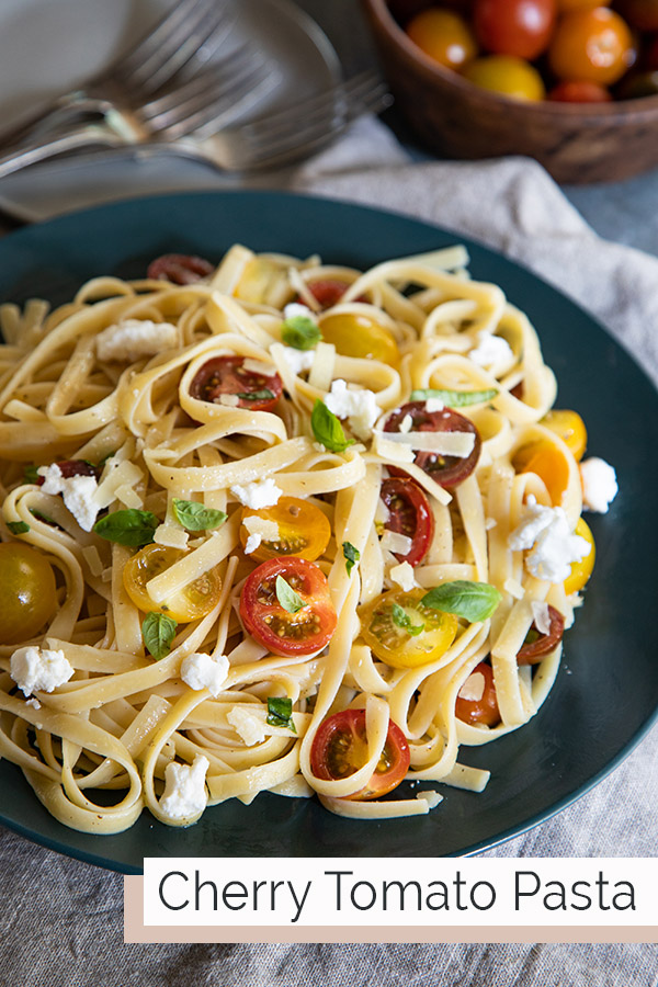 Fresh Cherry Tomato Pasta w. RIcotta | Luci's Morsels