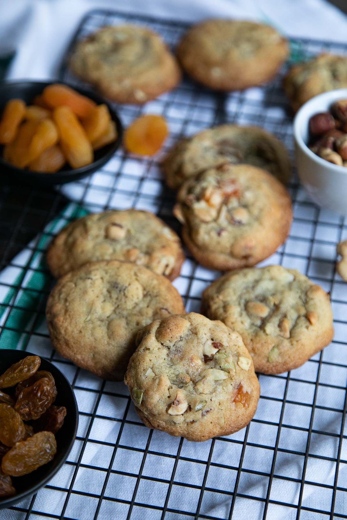 Homemade Muesli Cookies on Drying Rack