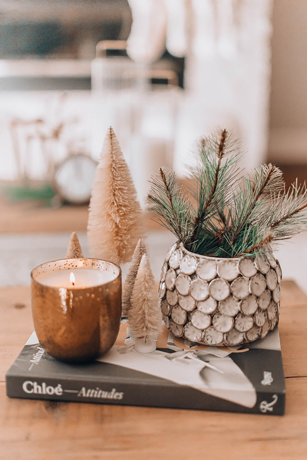 pine needle tableside cup