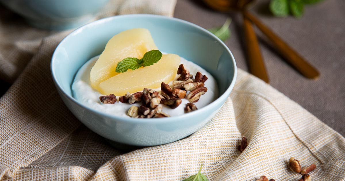 Canned Pear Dessert w. Coconut Yogurt | Luci's Morsels