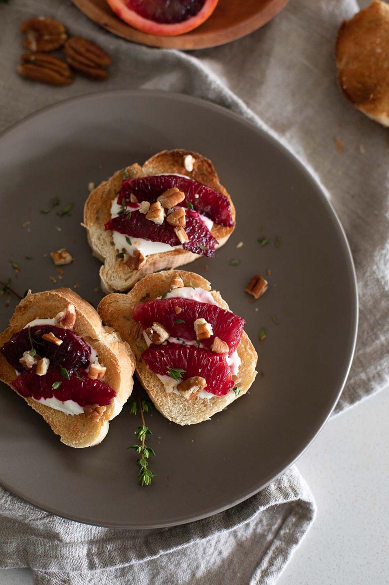 Blood Orange Crostini