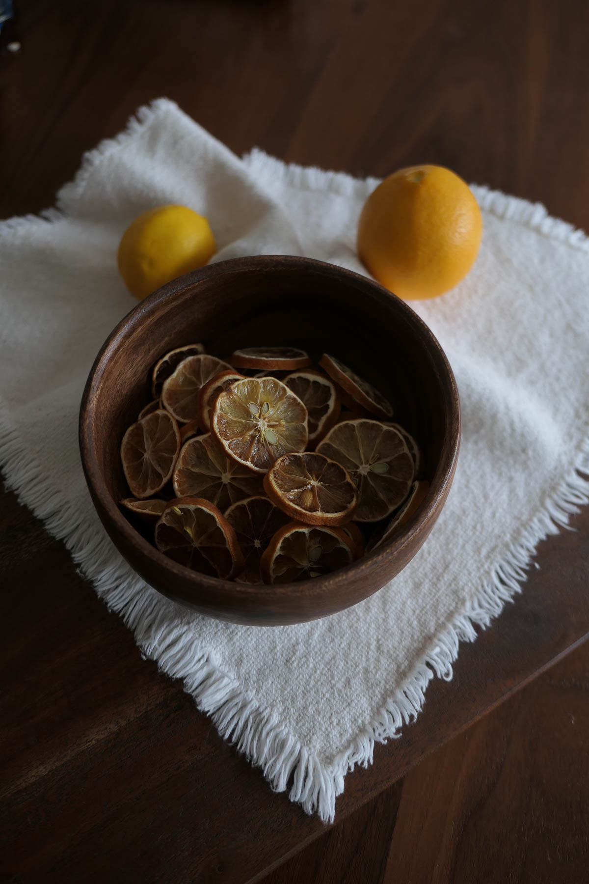 Dried Lemon Slices in Bowl