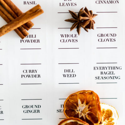 Printed Spice Labels