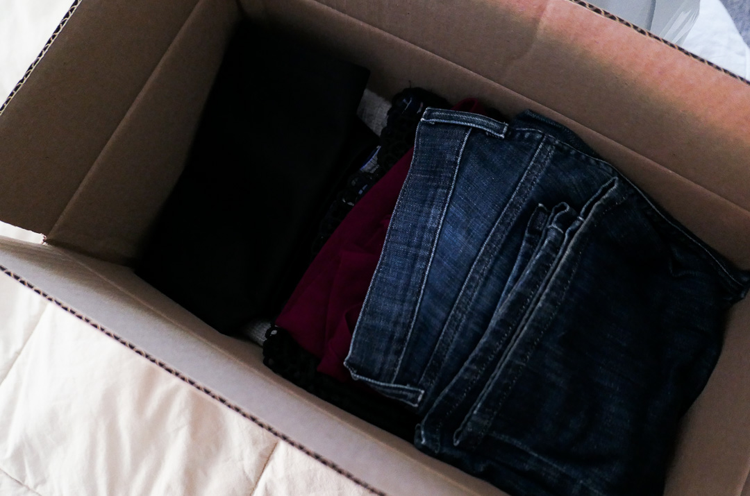 Recycling Old Clothes - In Box to Mail In