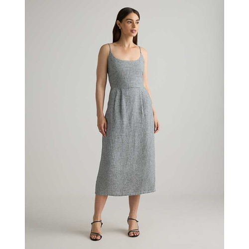 Quince 100% European Linen Scoop Neck Midi Dress
