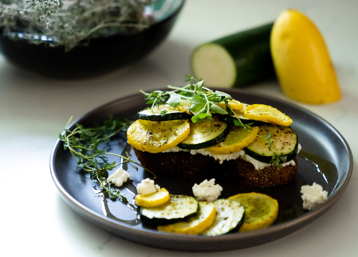 Ricotta Toast w. Zucchini Squash