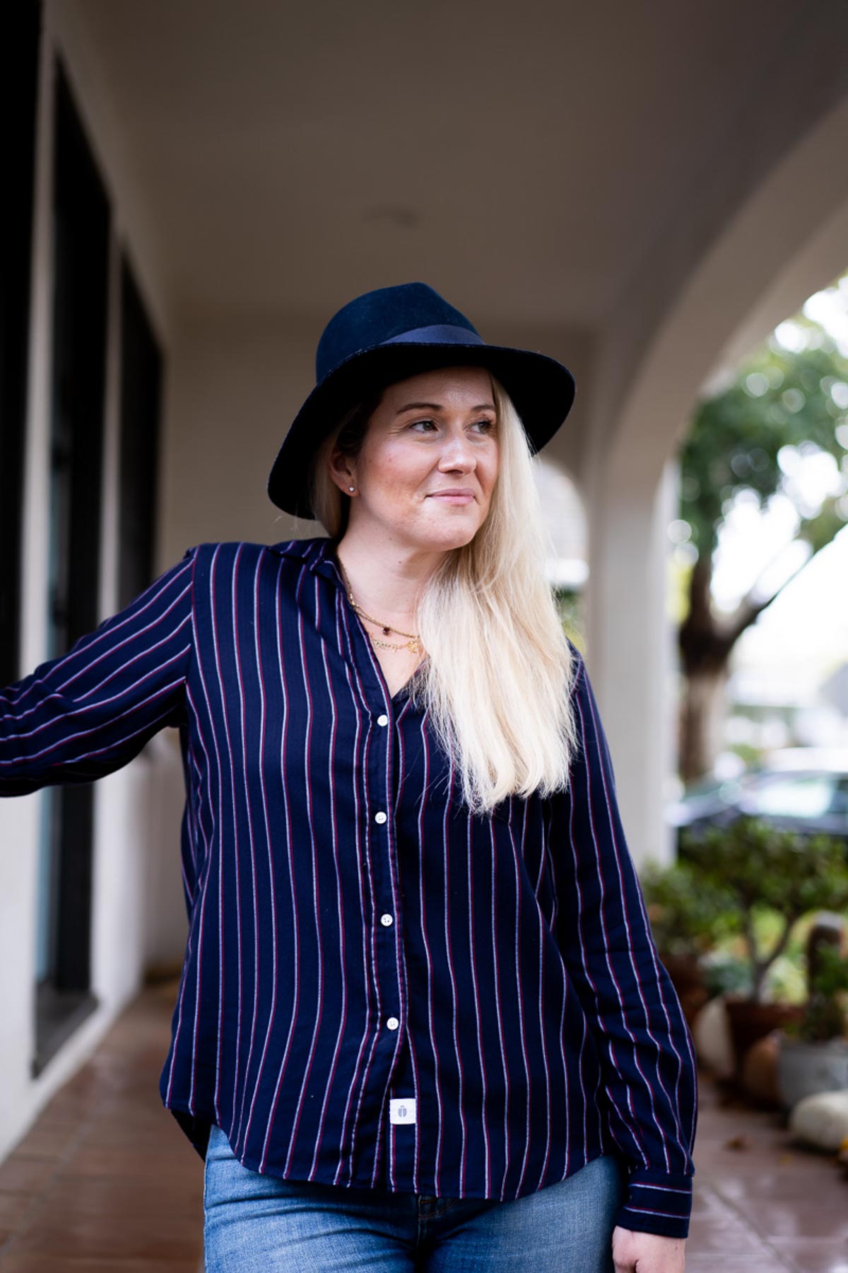 Fall Hat Outfit with Grayson Shirt