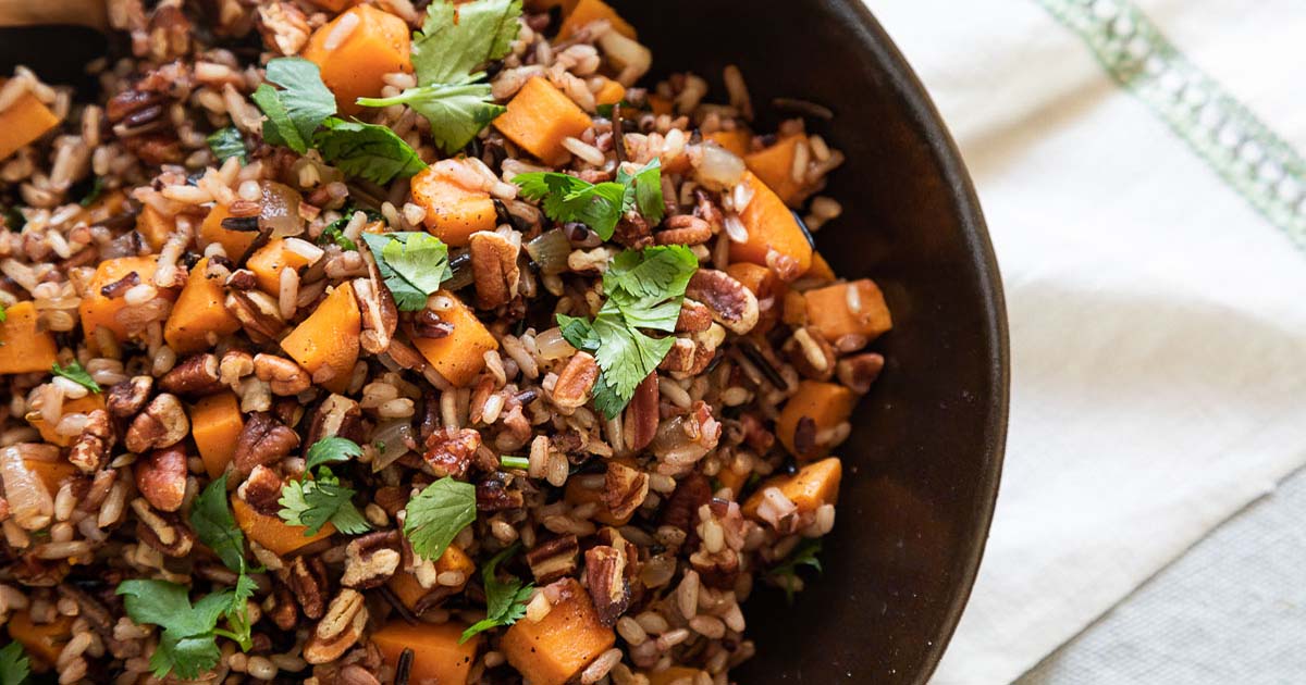 Sweet Potato Wild Rice Pilaf Avoiding Food Waste