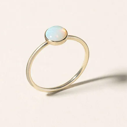 Uncommon Goods Gift ideas - Gold Opal Dome Ring
