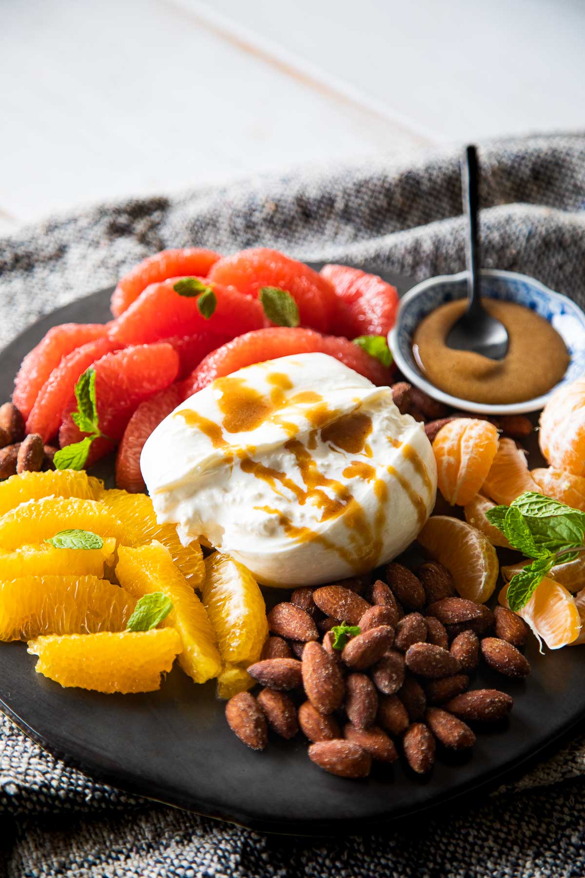 Winter Burrata Appetizer with Fruit