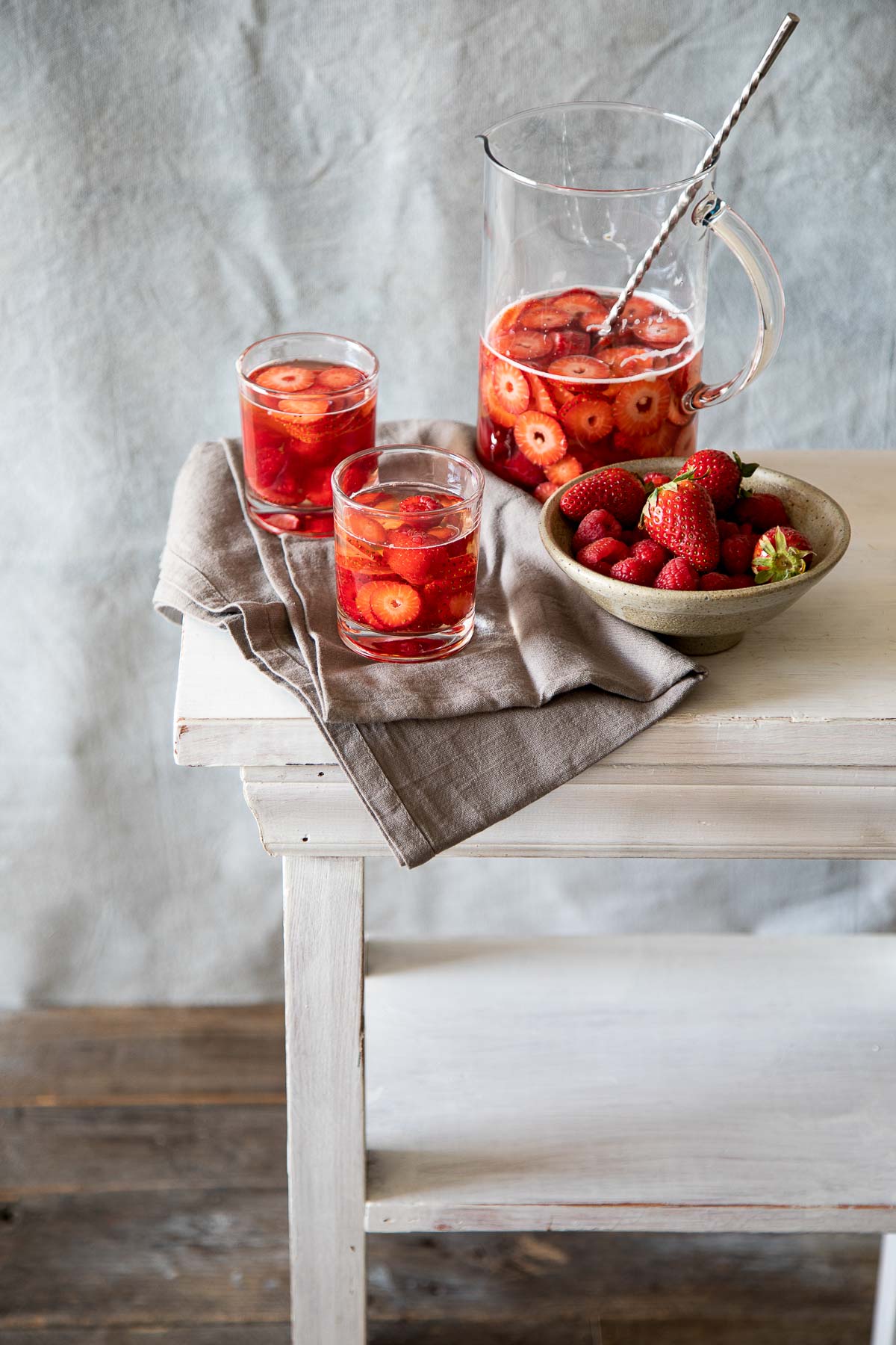 Fresh berry sangria for spring