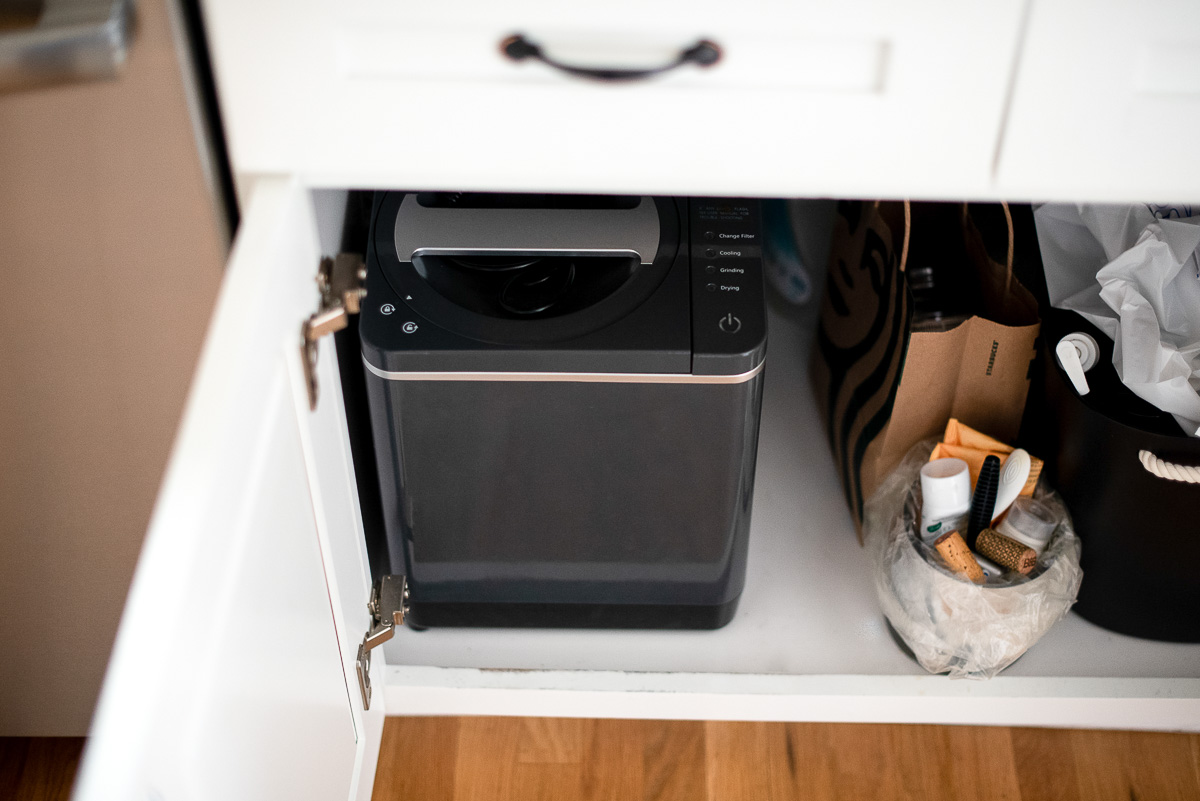 Undercounter Kitchen Appliance Organization - FoodCycler