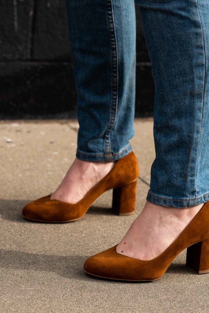 Sustainable Heels - Sarah Flint Perfect Pump with skinny jeans