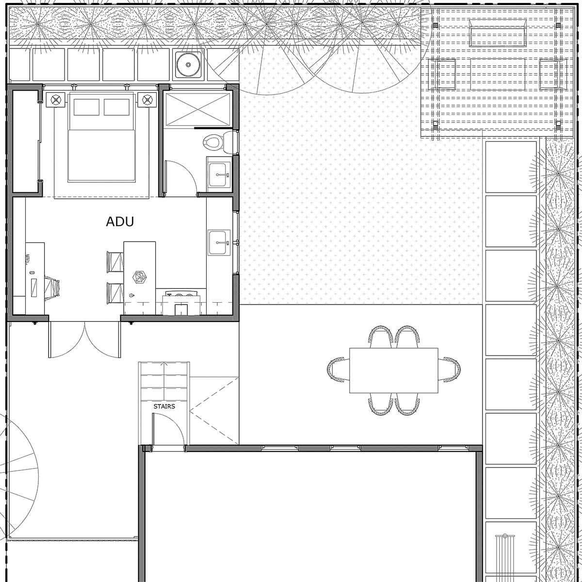 Backyard ADU plans and renderings