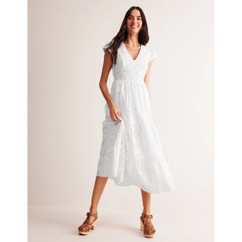 May Broderie Midi Tea Dress