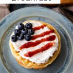 July 4th American Flag Waffles